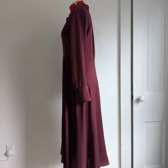 Banana Republic XS Maroon Charmeuse Dress - Picture 4 of 8